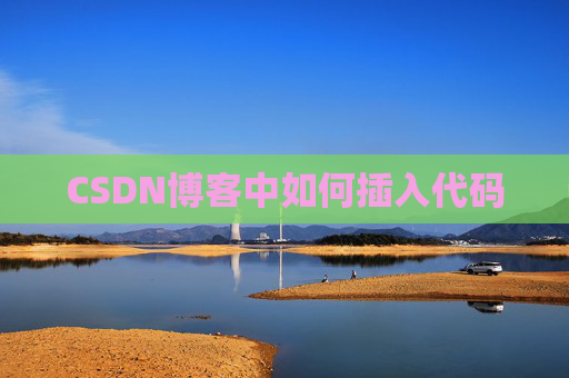 CSDN博客中如何插入代码